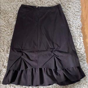 Brown Midi Pleated Skirt
